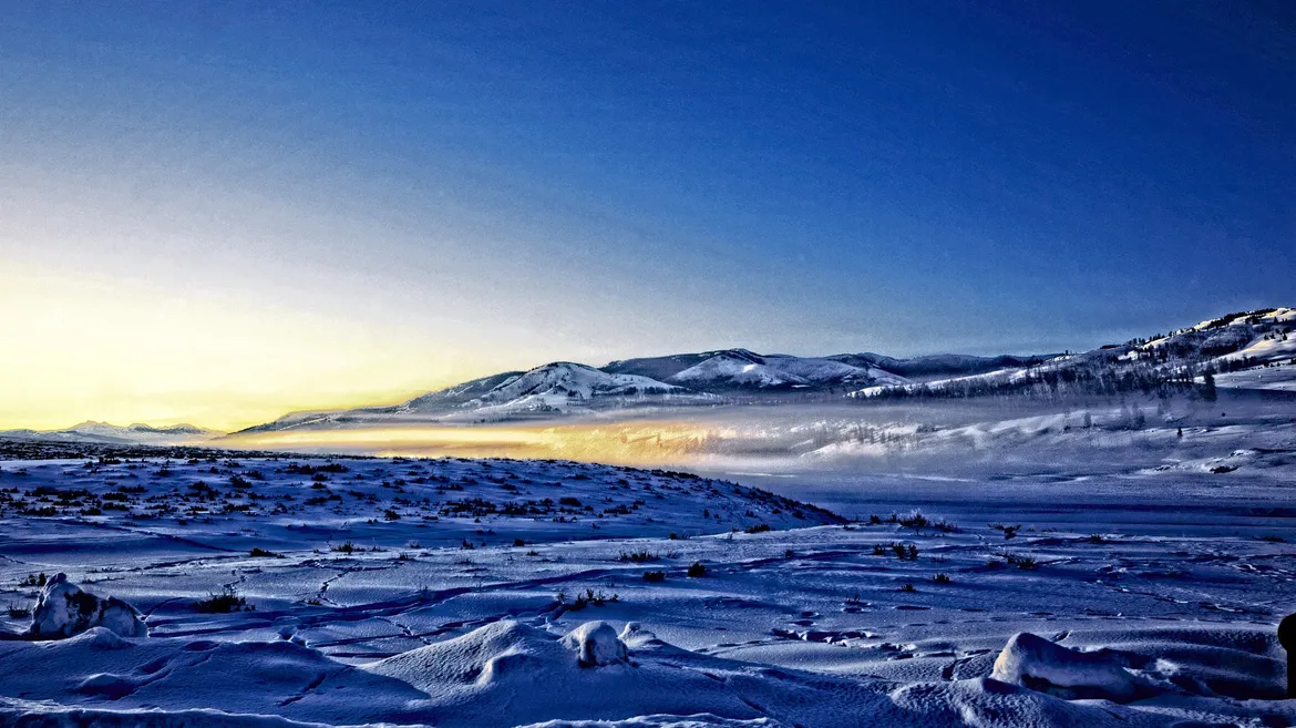The Lamar Valley in Winter on a Guided Wildlife Tour 